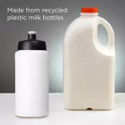 Baseline 500 ml butelka sportowa z recyklingu, biały, czarny