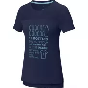 Borax luźna koszulak damska z certyfikatem recyklingu GRS, l, niebieski