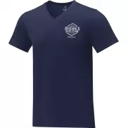 Koszulka męska Somoto z krótkim rękawem i kołnierzem w serek , s, niebieski