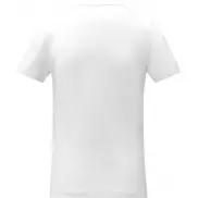 Koszulka damska Somoto z krótkim rękawem i kołnierzem w serek , xs, biały