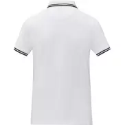 Damska koszulka polo Amarago z kontrastowymi paskami i krótkim rękawem, s, biały