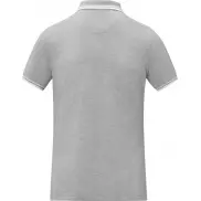 Damska koszulka polo Amarago z kontrastowymi paskami i krótkim rękawem, xs, szary