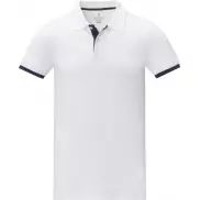 Męska koszulka polo duotone Morgan z krótkim rękawem, m, biały