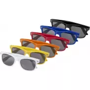 Okulary przeciwsłoneczne z plastiku PET z recyklingu Sun Ray, biały