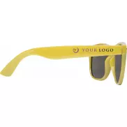 Okulary przeciwsłoneczne z plastiku PET z recyklingu Sun Ray, żółty