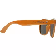 Okulary przeciwsłoneczne z plastiku PET z recyklingu Sun Ray, pomarańczowy