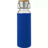 Szklana butelka Thor o pojemności 660 ml z neoprenowym pokrowcem, niebieski