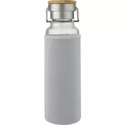 Szklana butelka Thor o pojemności 660 ml z neoprenowym pokrowcem, szary