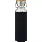 Szklana butelka Thor o pojemności 660 ml z neoprenowym pokrowcem, czarny
