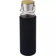 Szklana butelka Thor o pojemności 660 ml z neoprenowym pokrowcem, czarny