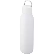 Miedziana butelka izolowana próżniowo Marka o pojemności 600 ml z metalową pętelką, biały