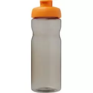 Bidon H2O Active® Base Tritan™ o pojemności 650 ml z klapką, szary, pomarańczowy