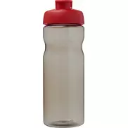 Bidon H2O Active® Base Tritan™ o pojemności 650 ml z klapką, szary, czerwony