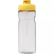 Bidon H2O Active® Base Tritan™ o pojemności 650 ml z klapką, biały, żółty