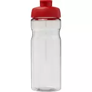 Bidon H2O Active® Base Tritan™ o pojemności 650 ml z klapką, biały, czerwony