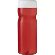 Bidon H2O Active® Base Tritan™ o pojemności 650 ml z zakrętką, czerwony, biały