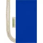 Plecak ściągany sznurkiem Orissa z bawełny organicznej z certyfikatem GOTS o gramaturze 140 g/m², niebieski