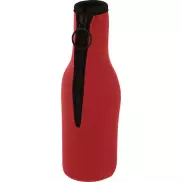 Uchwyt na butelkę z neoprenu z recyklingu Fris, czerwony