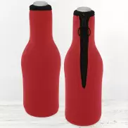 Uchwyt na butelkę z neoprenu z recyklingu Fris, czerwony