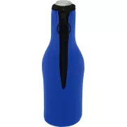 Uchwyt na butelkę z neoprenu z recyklingu Fris, niebieski