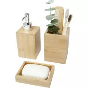 Hedon 3-częściowy bambusowy zestaw do łazienki, piasek pustyni