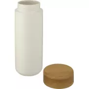 Lumi ceramiczny kubek z bambusową pokrywką o pojemności 300 ml, biały