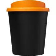 Kubek Americano® Espresso Eco z recyklingu o pojemności 250 ml , czarny, pomarańczowy