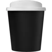 Kubek Americano® Espresso Eco z recyklingu o pojemności 250 ml z pokrywą odporną na zalanie , czarny, biały