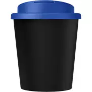 Kubek Americano® Espresso Eco z recyklingu o pojemności 250 ml z pokrywą odporną na zalanie , czarny, niebieski