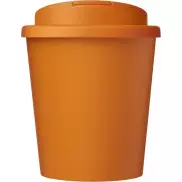Kubek Americano® Espresso Eco z recyklingu o pojemności 250 ml z pokrywą odporną na zalanie , pomarańczowy