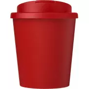 Kubek Americano® Espresso Eco z recyklingu o pojemności 250 ml z pokrywą odporną na zalanie , czerwony