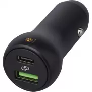 Pilot 55 W USB-C/USB-A podwójna ładowarka samochodowa, czarny