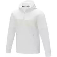 Sayan męska ciepła bluza z kapturem i zamkiem na pół długości, xs, biały