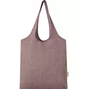 Pheebs modna torba na zakupy o pojemności 7 l z bawełny z recyklingu o gramaturze 150 g/m², czerwony