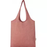 Pheebs modna torba na zakupy o pojemności 7 l z bawełny z recyklingu o gramaturze 150 g/m², czerwony