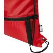 Adventure termoizolowana torba ściągana sznurkiem o pojemności 9 l z materiału z recyklingu z certyfikatem GRS, czerwony