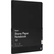 Notes A5 Karst® w twardej oprawie z papieru z kamienia – w kratkę, czarny