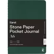 Notatnik kieszonkowy A6 Karst® w miękkiej oprawie z papieru z kamienia – gładki, zielony