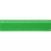 Refari linijka z tworzywa sztucznego pochodzącego z recyklingu o długości 15 cm, zielony