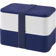 MIYO dwupoziomowe pudełko na lunch, niebieski, biały