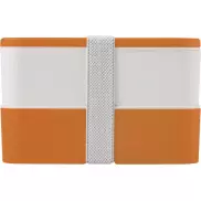 MIYO dwupoziomowe pudełko na lunch, pomarańczowy, biały