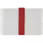 MIYO dwupoziomowe pudełko na lunch, biały, czerwony