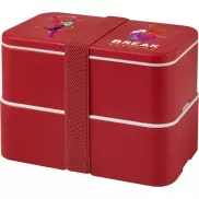 MIYO dwupoziomowe pudełko na lunch, czerwony