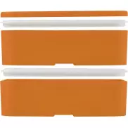MIYO dwupoziomowe pudełko na lunch, pomarańczowy, biały