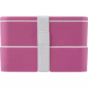 MIYO dwupoziomowe pudełko na lunch, różowy, różowy, biały