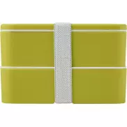 MIYO dwupoziomowe pudełko na lunch, zielony, zielony, biały