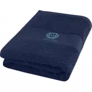 Charlotte bawełniany ręcznik kąpielowy o gramaturze 450 g/m² i wymiarach 50 x 100 cm, niebieski