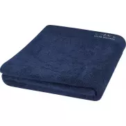 Riley bawełniany ręcznik kąpielowy o gramaturze 550 g/m² i wymiarach 100 x 180 cm, niebieski