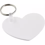 Tait łańcuch do kluczy z recyklingu w kształcie serca, biały