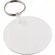 Tait łańcuch do kluczy z recyklingu w kształcie koła, biały